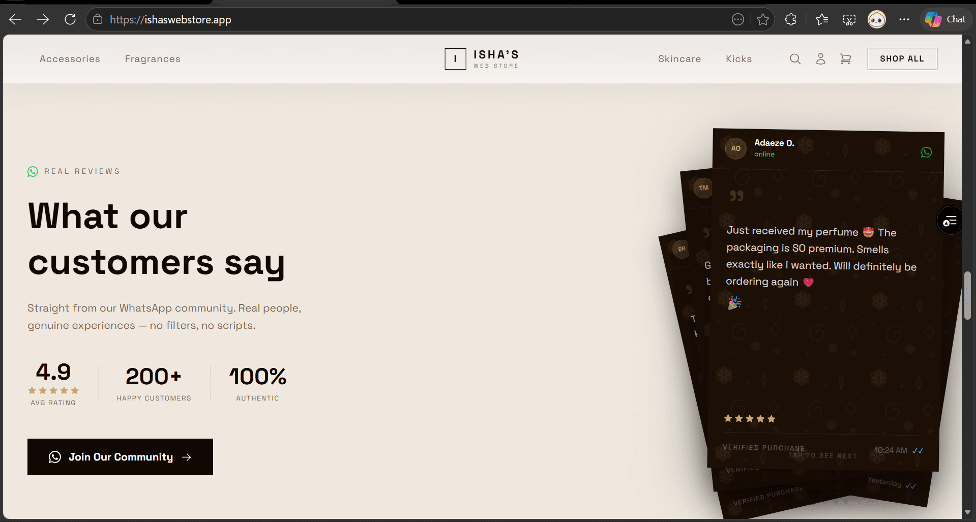 Isha's Web Store